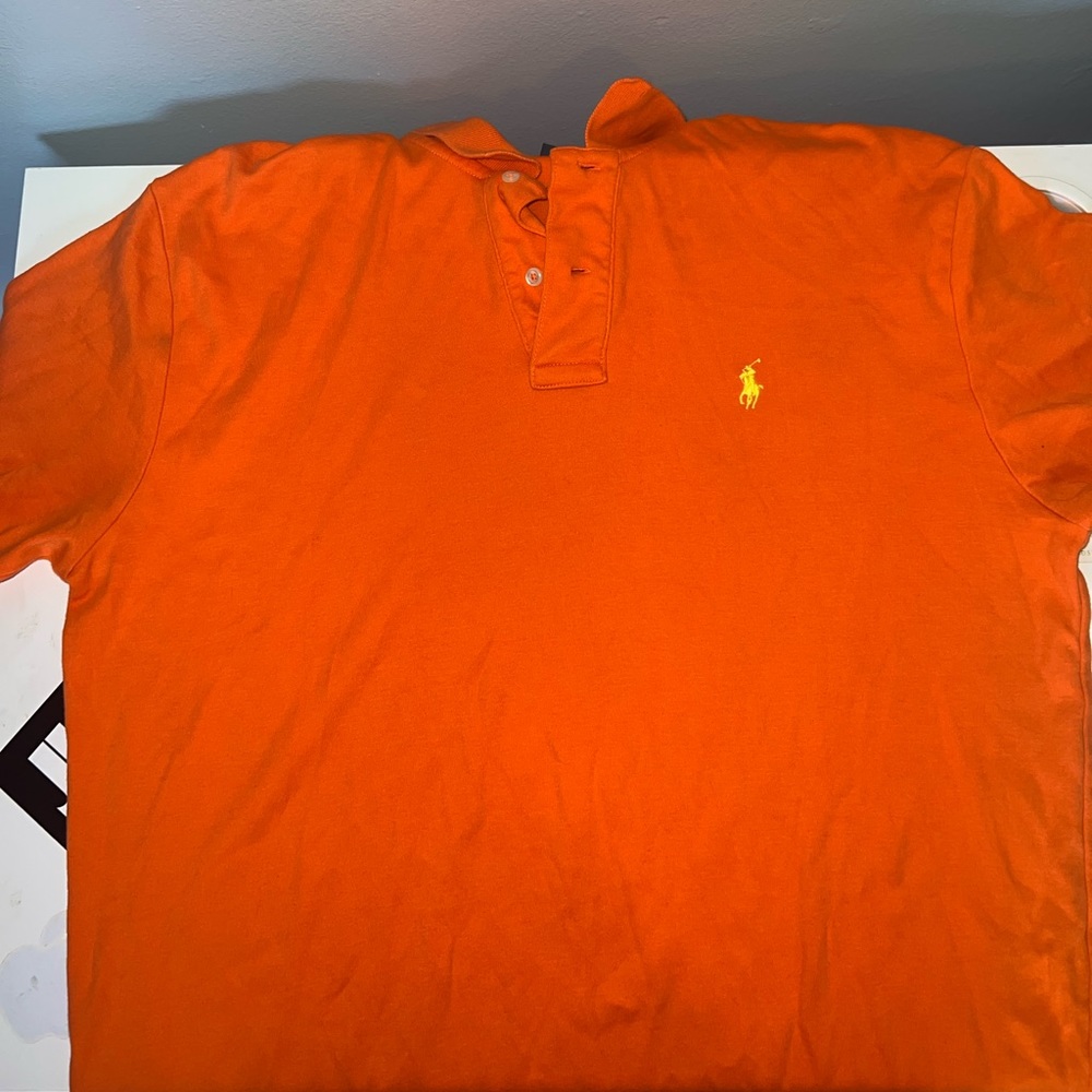 Orange Polo button up
